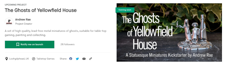 The Ghosts of Yellowfield House Kickstarter launches soon!