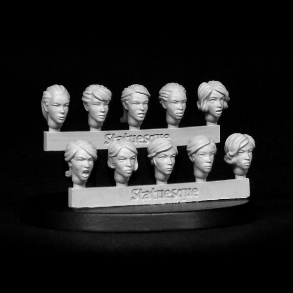 SMA351 Heroic Scale Female Heads SMALL